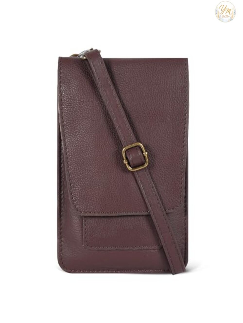Genuine Leather Small Crossbody Mini Cell Phone Purse Adjustable Strap